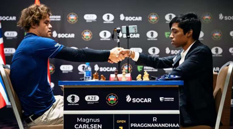 Praggnanandhaa vs Magnus Carlsen CROPPED FIDE SB 1